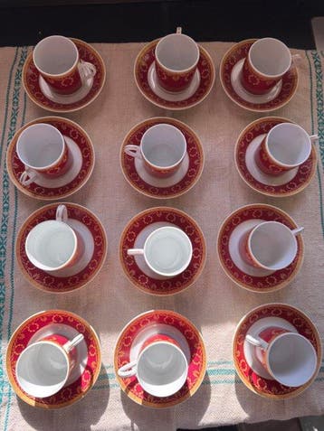 Koffieservies voor 12 (12) - Porselein