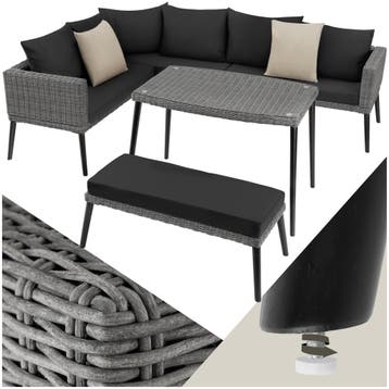 Rotanlounge met aluminium frame Pula - grijs, Tuin en Terras, Verzenden, Nieuw