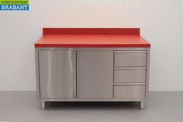 HCB RVS Polyethylene PE Werkkast Kast Snijtafel 2 klapdeuren, Ophalen of Verzenden