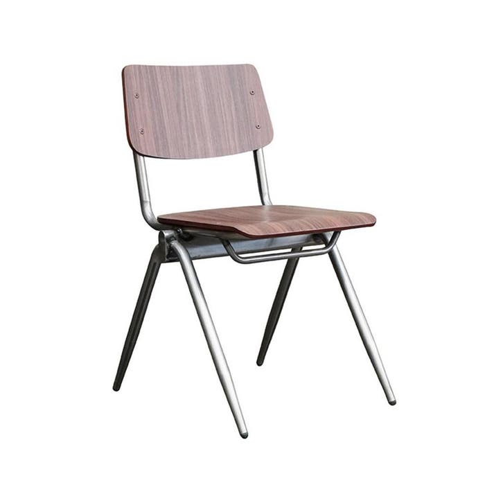 Stoel Solid | Donkerbruin | Hout | Old Gun Metalen Frame |, Zakelijke goederen, Horeca | Keukenapparatuur, Nieuw in verpakking