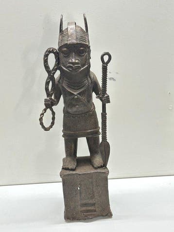 Statuten - beide - In de stijl van Bini Edo - Nigeria, Antiek en Kunst