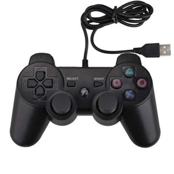 PS3 Controller Wired Zwart (Third Party) (PS3 Accessoires), Games en Spelcomputers, Spelcomputers | Sony PlayStation 3, Ophalen of Verzenden
