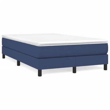 vidaXL Boxspring met matras stof blauw 120x190 cm, Verzenden, Nieuw