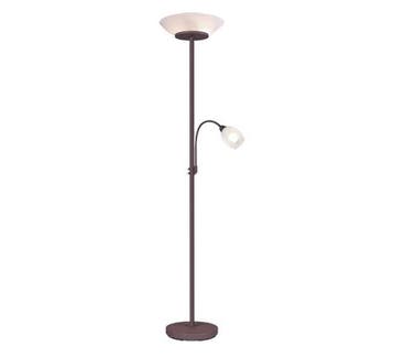 Trio GERRY vloerlamp | E27 Fitting | roestkleur met wit | Ø, Verzenden, Nieuw