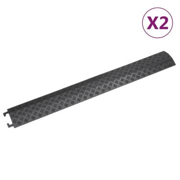 vidaXL Kabelbeschermers drempel 2 st 98,5 cm zwart, Verzenden