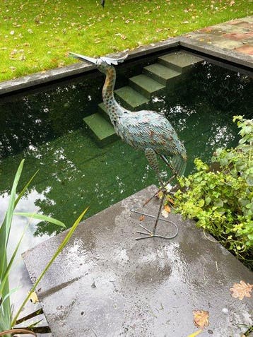 sculptuur, Prachtige reiger - 81.5 cm - IJzer