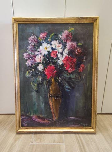 Consolato Minniti (1913-?) - Vaso con fiori