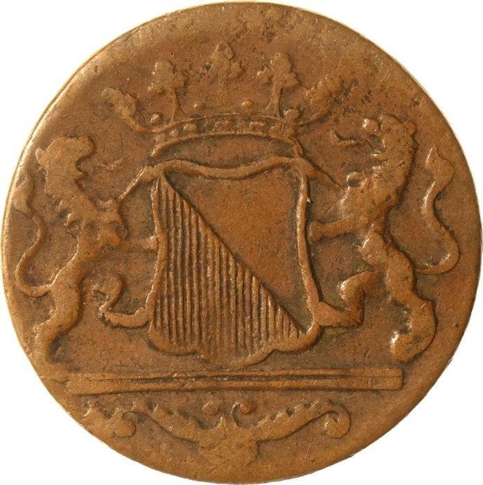VOC - Utrecht. Dubbele Duit 1790 geslagen op muntplaatje van, Postzegels en Munten, Munten | Nederland