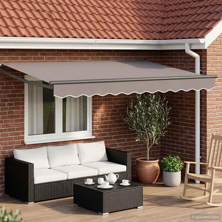vidaXL Elektrisch Uittrekbaar Markies Frame Antraciet 2,5 x, Tuin en Terras, Zonneschermen, Nieuw, Verzenden