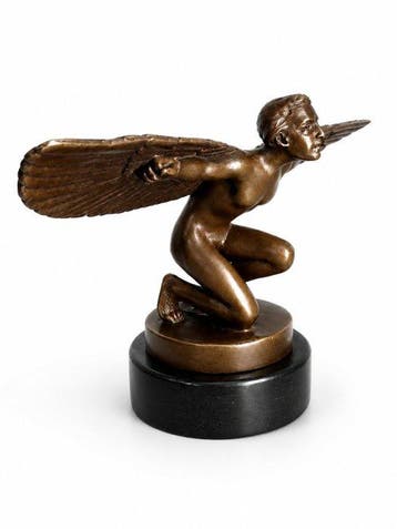 naar Ch. Paillet - sculptuur, Icarus – Art Deco bronzen