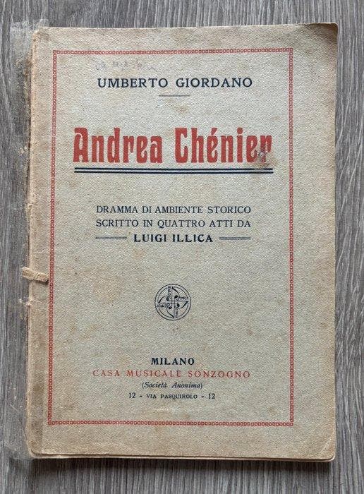 Umberto Giordano - Collezione 5 libretti d’opera – Umberto, Antiek en Kunst, Antiek | Boeken en Manuscripten