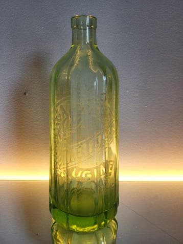 Bouteille - verre à l’uranium - J. Bianco Ugine