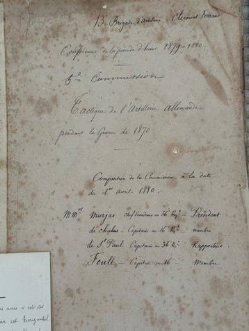 Important fonds darchives manuscrites militaires