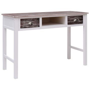 vidaXL Schrijftafel 110x45x76 cm hout bruin, Verzenden