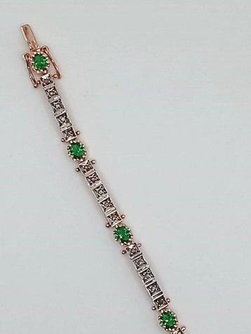 Zonder minimumprijs - Armband - 9 kt. Zilver, Roségoud -, Nieuw
