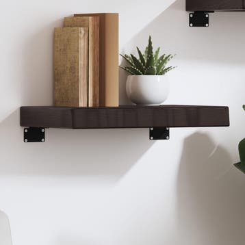 vidaXL Wandschap 40x30x(2-6)cm behandeld massief eikenhout, Verzenden, Nieuw