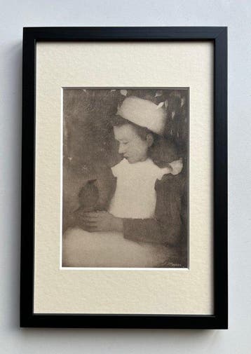 Jan Mankes (1889-1920) - Meisje met lijster, Antiquités & Art