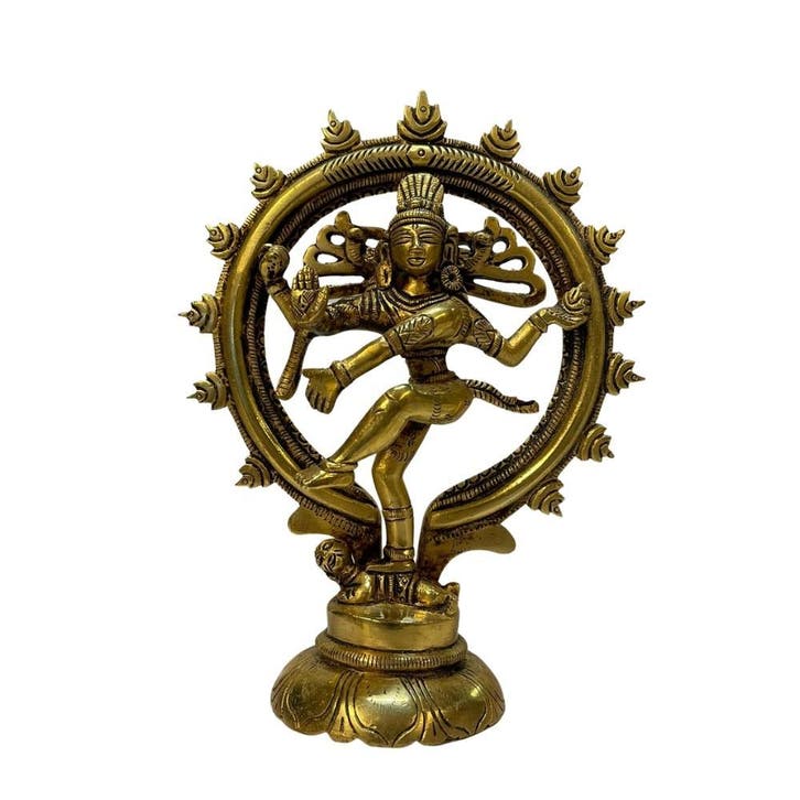 Beeld Shiva Nataraj Klein Enkele Ring - Messing, Sport en Fitness, Gezondheidsproducten en Wellness, Ophalen of Verzenden
