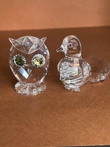Swarovski - Figurine - Duif - Uil (2) - Cristal