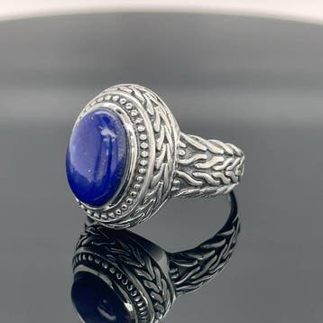 Argent - Bague - lapis-lazuli