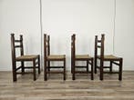 Stoel - Rustieke stoelen van massief hout - Hout - Set van, Antiek en Kunst