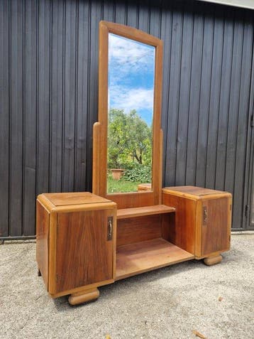 Wandtafel - Wortelnotenhout - Italiaanse console uit radica