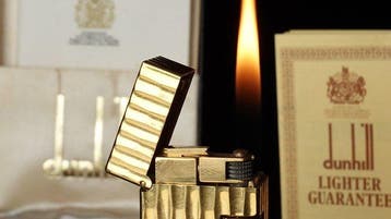 Dunill - Duotone Bamboo Pattern Rollagas Lighter - Zonder, Nieuw