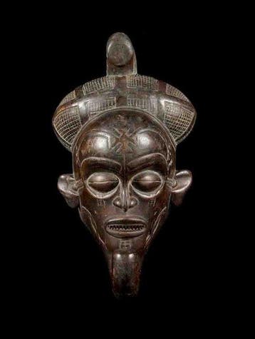 Cihongo Maske - Chokwe - Angola, Kongo, Sambia, Antiquités & Art