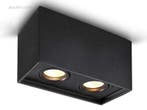 GU10 Opbouwspot Armatuur dual fittingen zwart..., Ophalen, Nieuw