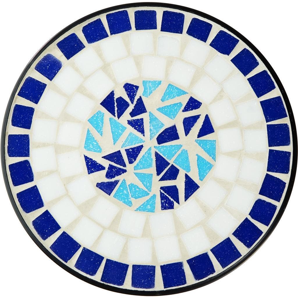Bruine Bijzettafel Van Rattan Voor In De Tuin, 45 X 45 Cm Salontafel Met Uv Bescherming Balkontafel Met Veiligheidsglas Tafelblad Koffietafel In Boho Design