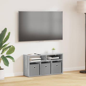 vidaXL Laagkast met lade Grijs Sonoma 72 x 22,5 x 38 cm, Verzenden, Nieuw