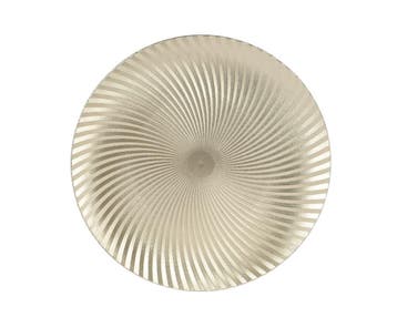 Onderbord champagne goud 33 cm rond kunststof