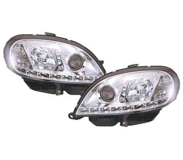 PHARES CITROEN SAXO 99-04 DAYLIGHT LED FOND CHROMÉ, Auto-onderdelen, Verzenden, Nieuw