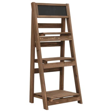 vidaXL Plantenstandaard 3-laags met bord 40x30x90 cm massief, Verzenden, Nieuw