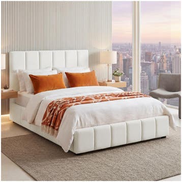 Bedset met gestoffeerd bed en matras, Verzenden, Nieuw
