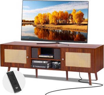 VEVOR TV-meubel met stopcontact: tweede kansje, OP = OP, Overige materialen, 100 tot 150 cm, Verzenden, Mid-Century Bohemian
