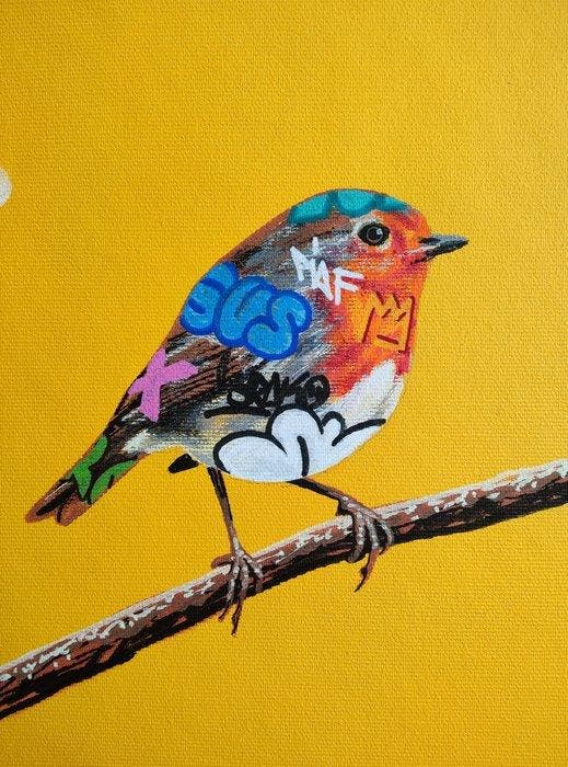 GuS Saint-Amour (1974) - StReET BirD XL, Antiek en Kunst, Kunst | Schilderijen | Modern