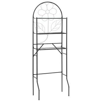 vidaXL Badkamerrek 60x33x174 cm zwart, Verzenden