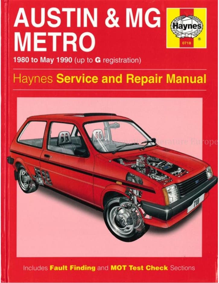 1980 - 1990 AUSTIN & MG METRO VRAAGBAAK ENGELS, Autos : Divers, Modes d'emploi & Notices d'utilisation