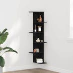 vidaXL Muur Hoekplank met plank Zwart Eiken 36.5 x 36.5 x, Verzenden, Nieuw