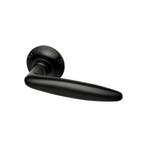 Deurklink Lisiduna zwart geveerd - deurbeslag voor binnen..., Ophalen of Verzenden, Nieuw, IJzer, Klink of Kruk