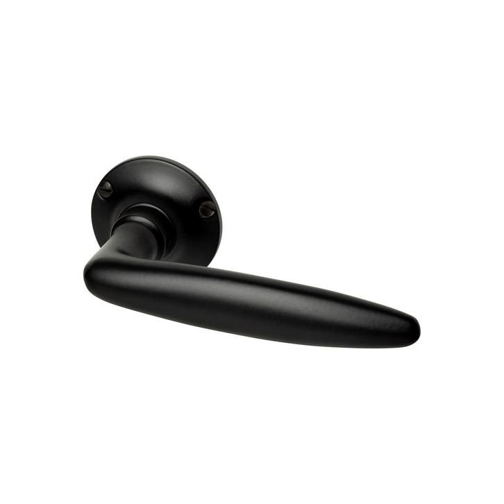 Deurklink Lisiduna zwart geveerd - deurbeslag voor binnen..., Doe-het-zelf en Bouw, Hang- en Sluitwerk, Klink of Kruk, Nieuw, IJzer