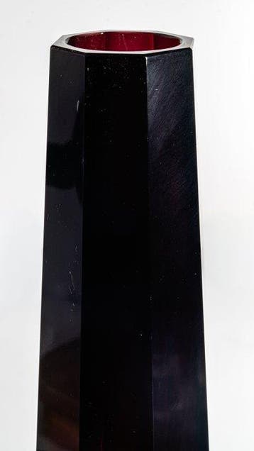 VEB Kunst Glas Wasungen - Vase - Objet vase facetté -