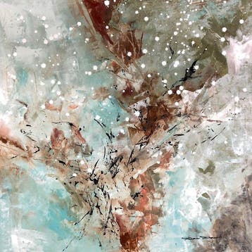 Dam Domido - LArbre en hiver - 80 x 80 cm, Antiquités & Art