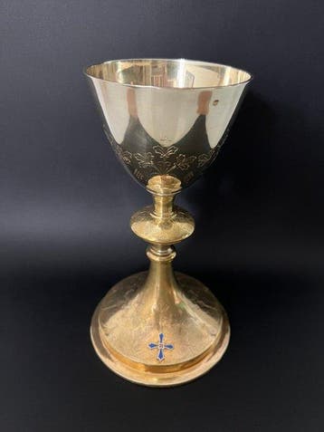 Kelk - Vermeille, .950 zilver - Liturgische kelk