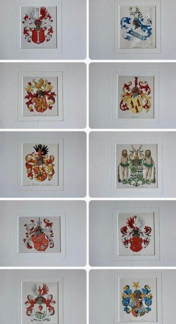 Johannes Anthonie Wenning (XI - Heraldic Engravings Style:, Antiek en Kunst