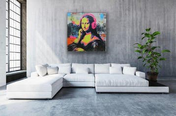 ERIC BRUMETTE - DJ LA JOCONDE MONA LISA - Toile L