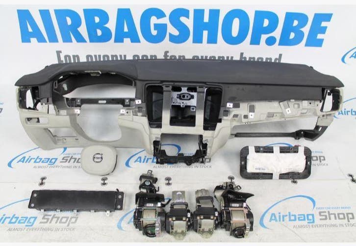 AIRBAG SET – DASHBOARD ZWART WIT VOLVO V90 (2016-HEDEN), Auto-onderdelen, Dashboard en Schakelaars, Gebruikt, Volvo