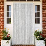 vidaXL Vliegengordijn 118x220 cm chenille grijs, Verzenden