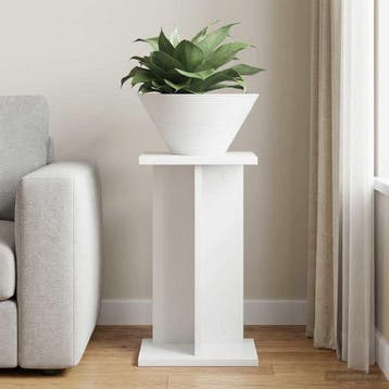 vidaXL Plantenstand Wit 25 x 25,5 x 40,5 cm Bewerkt hout, Tuin en Terras, Verzenden, Nieuw